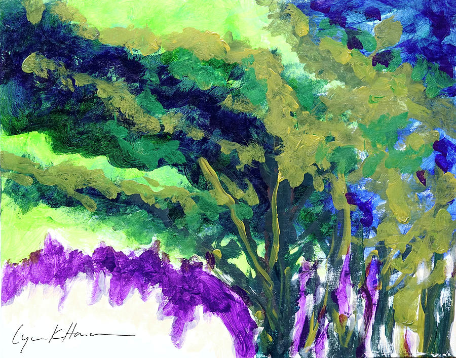 Homage To Flowering Trees Painting by Lynn Hansen