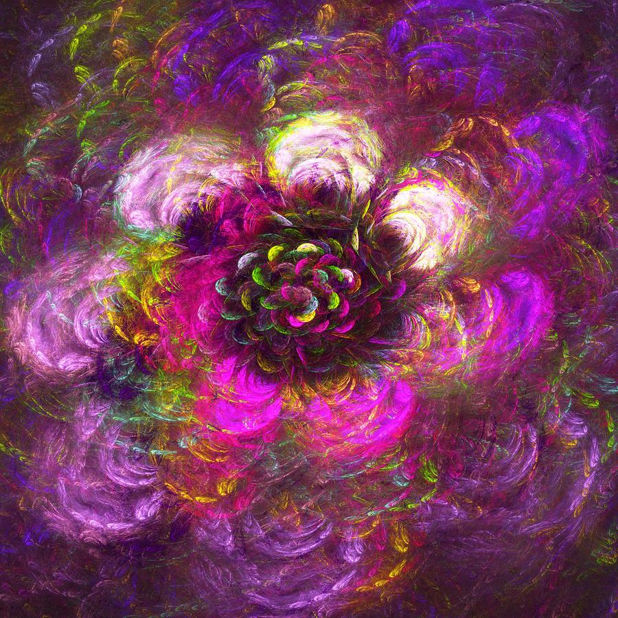 Homage To Monet Digital Fractal Art Print for Wall Art, Accessories and Apparel Digital Art by Susanne McGinnis
