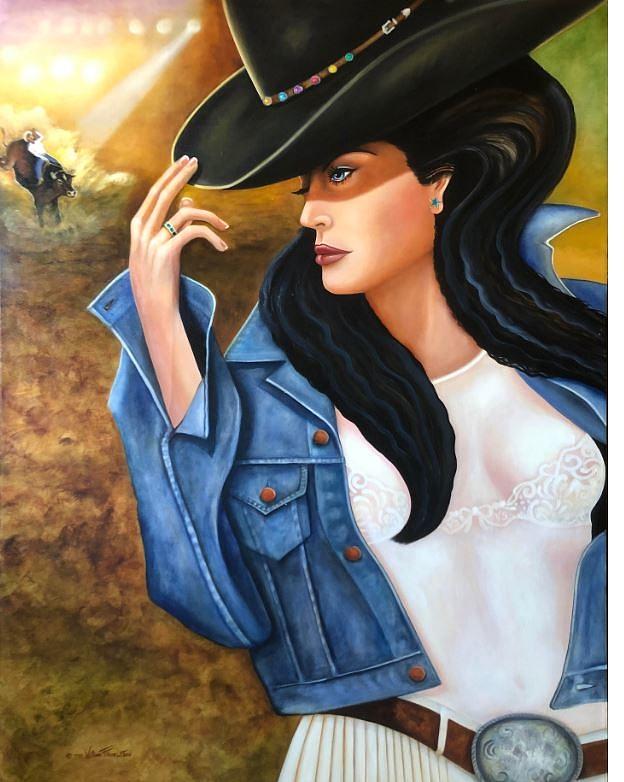 Homage to the Bull Rider Painting by William T Templeton