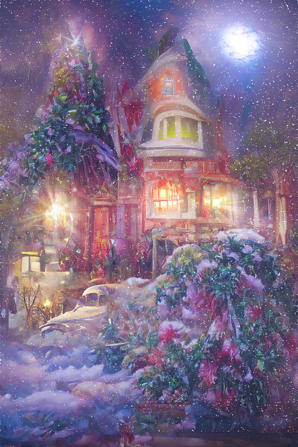 Home by Christmas Eve Digital Art by Mark Andrew Thomas