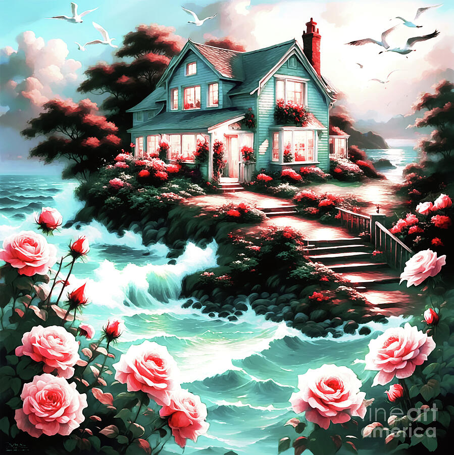 Home by the Sea Digital Art by Eddie Eastwood