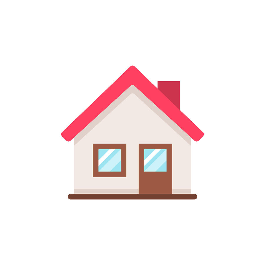 Home Flat Icon. Pixel Perfect. For Mobile and Web. Drawing by Rambo182
