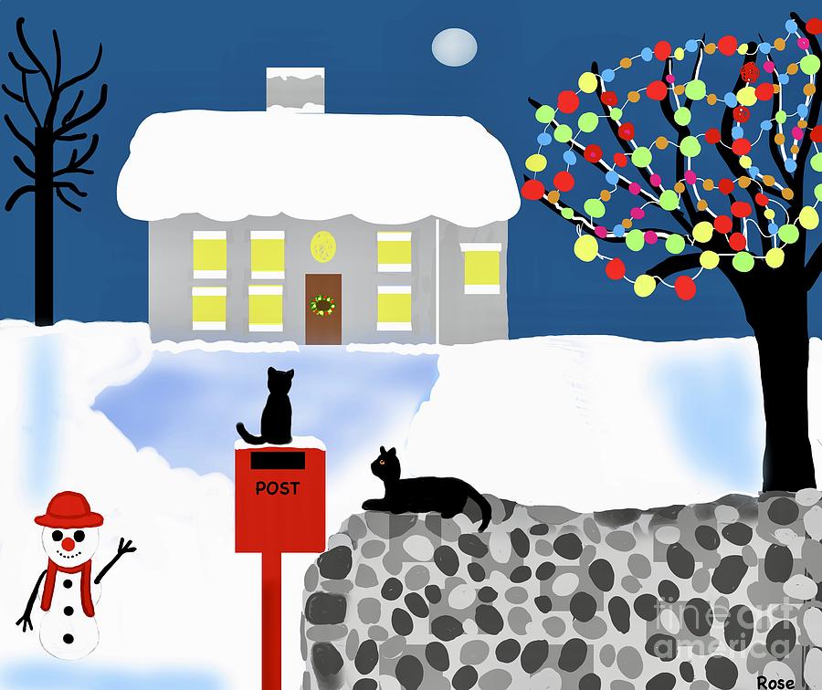 Home for Christmas Digital Art by Elaine Hayward