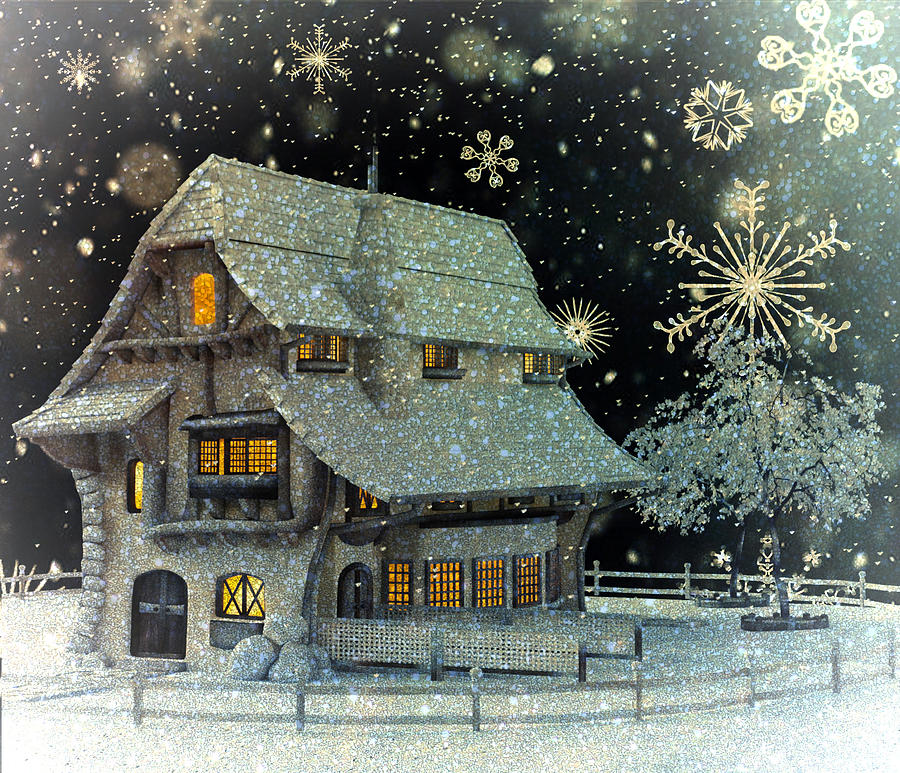 Home For The Holidays Mixed Media by Ally White