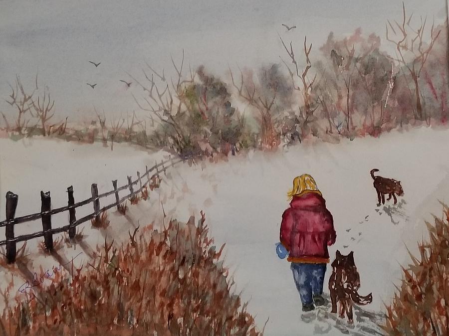 Home From School Painting by Elise Boam