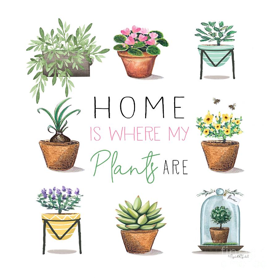 Home Is Where My Plants Are Set 2 Painting