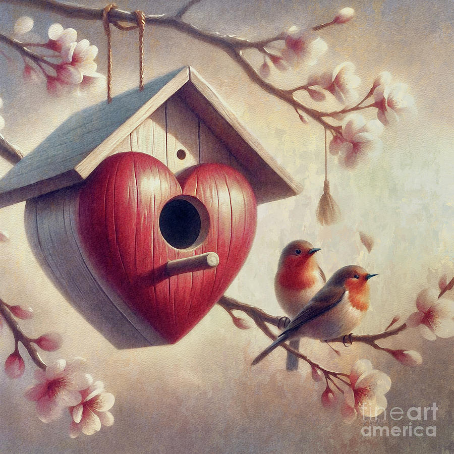 Valentines Day Digital Art - Home Is Where the Heart Is by Maria Angelica Maira
