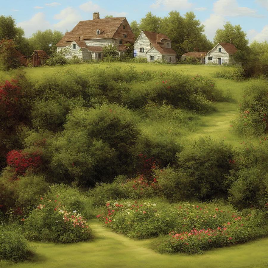Home on the Hill Digital Art by Sterling and Thorn Home on the Hill Digital Art by Sterling and Thorn
