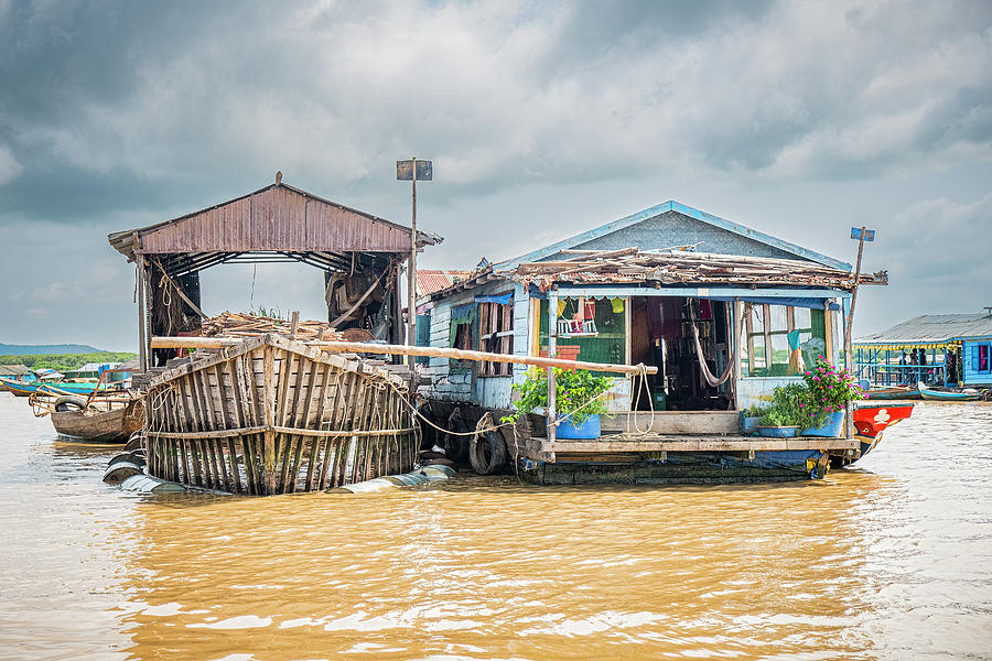 Boat Photograph - Home on Tonle Sap by Marla Brown