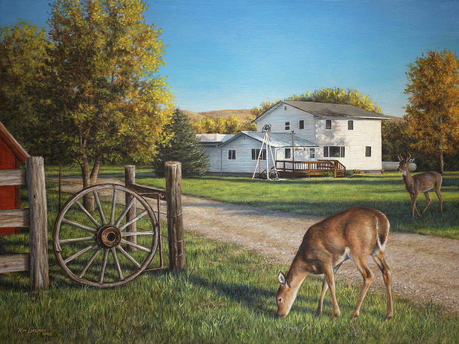 Deer Painting - Home Sweet Home by Kim Lockman