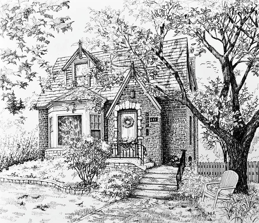 Home Sweet Home Drawing by Mary Palmer