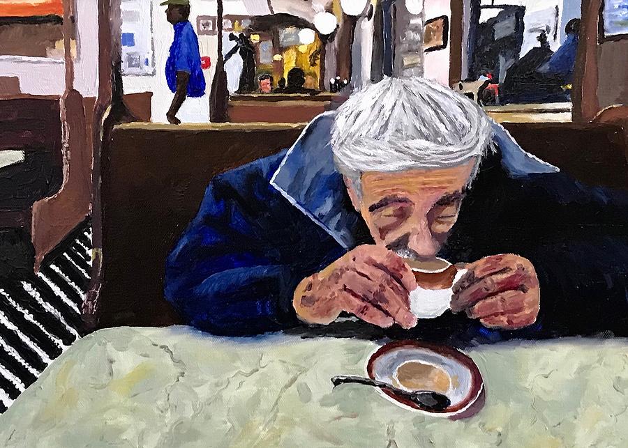 Homeless Coffee Painting by Shawn Smith