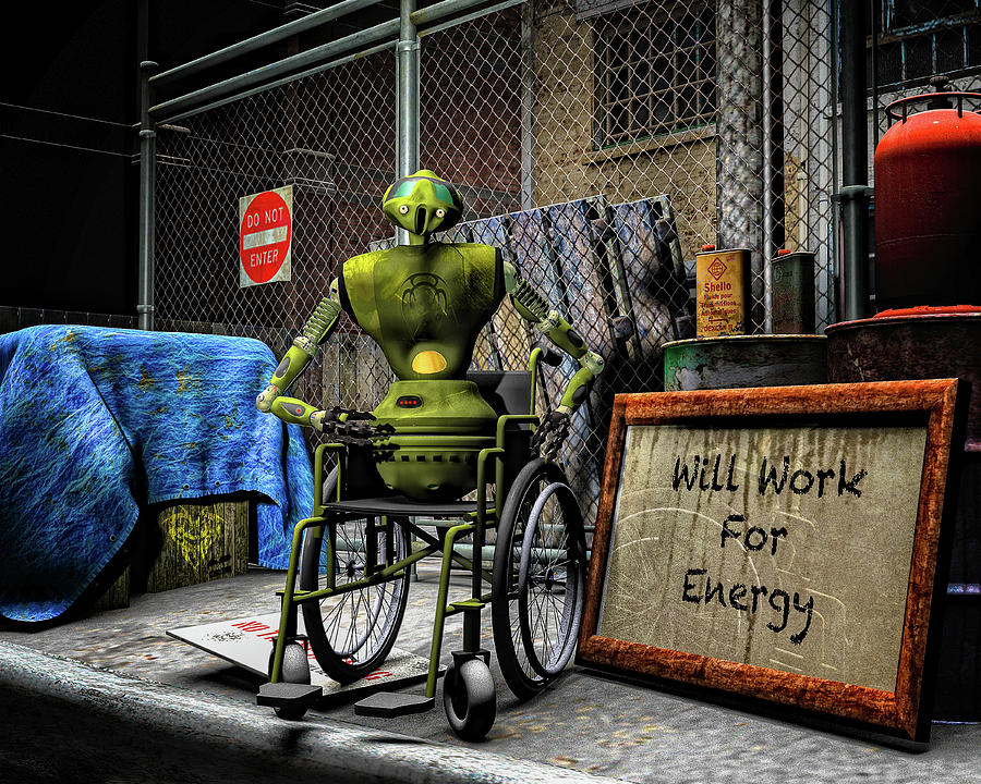 Homeless Robot Digital Art by Bob Orsillo