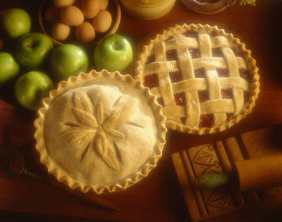 Homemade cherry and apple pies Photograph by Paul Poplis