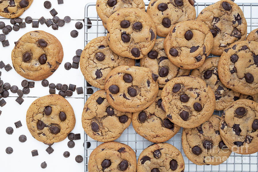 Homemade Chocolate Chip Cookies Pattern Photograph by Tim Gainey