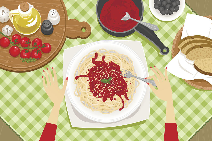 Homemade Italian pasta Drawing by Askmenow
