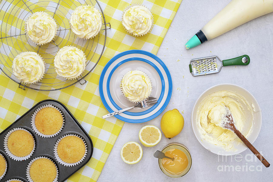 Homemade Lemon Cupcakes Photograph by Tim Gainey