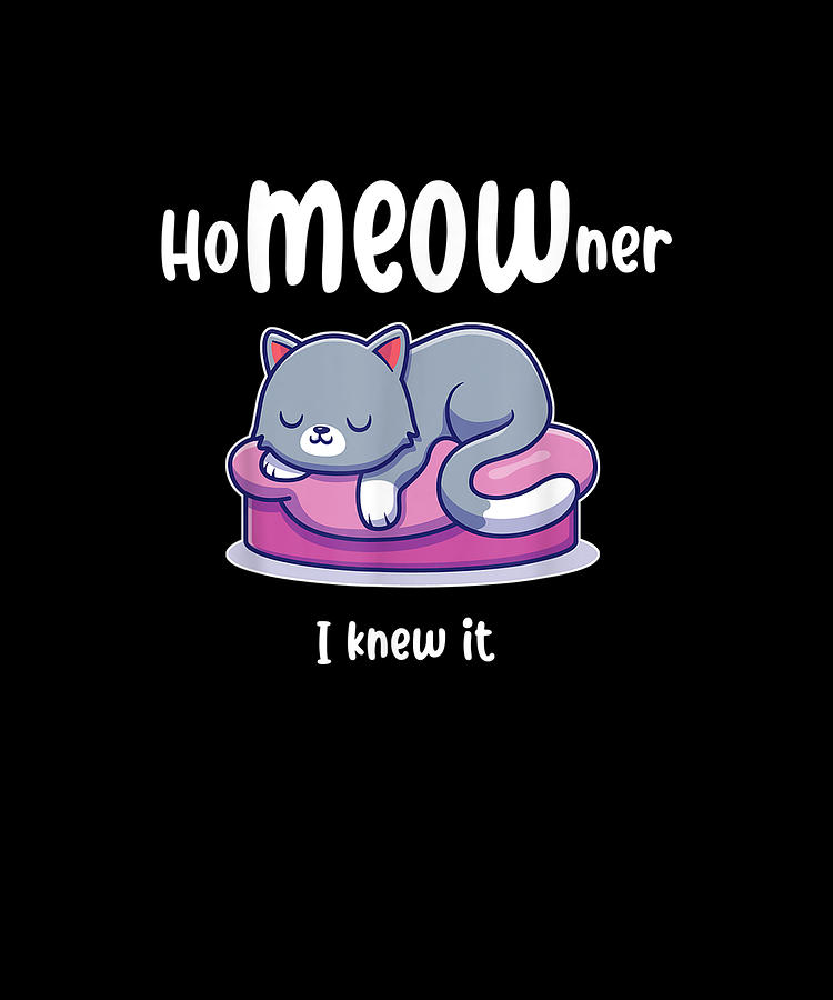 Homeowner Has A Meow At The Heart Of It Drawing by Jone Cread
