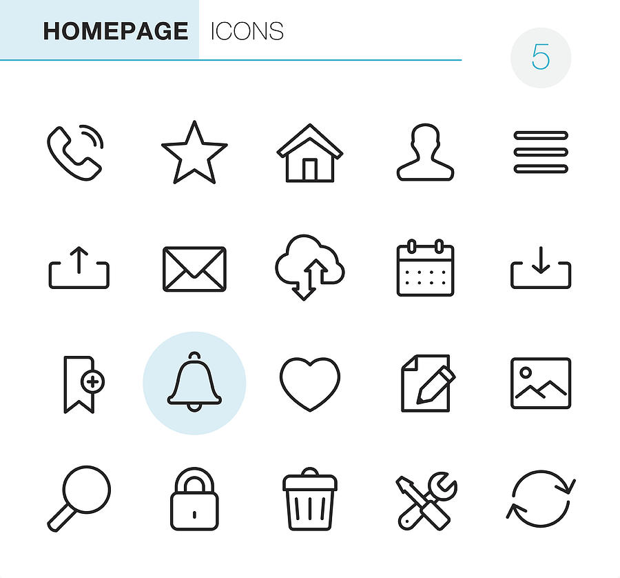 Homepage - Pixel Perfect icons Drawing by Lushik