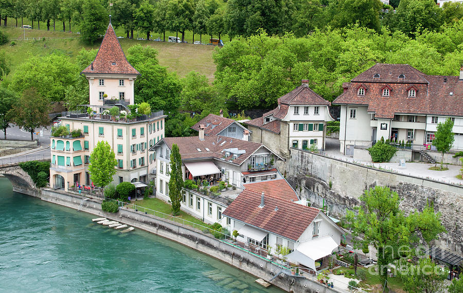 Homes By The Aare River In Bern Switzerland Photograph