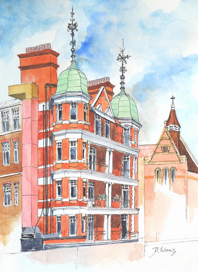  Mayfair homes, London Painting by Betty M M Wong