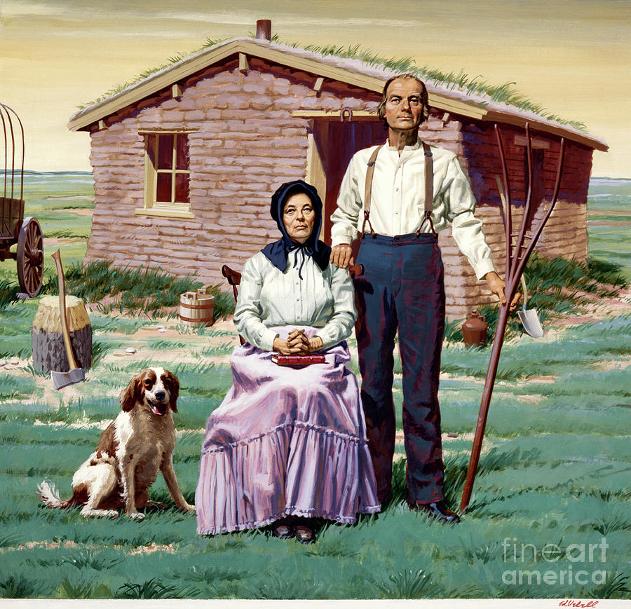 Homestead Act Painting by Ed Vebell Fine Art America