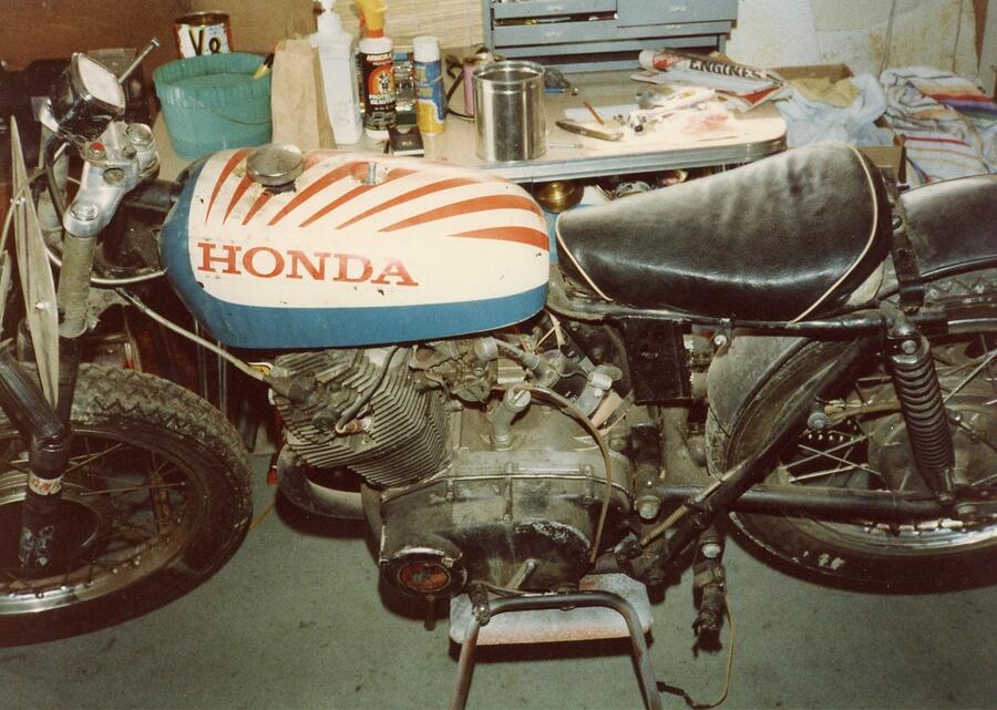 Honda 250 Dirt Track Racer Before Restoration Photograph by Lawrence Christopher