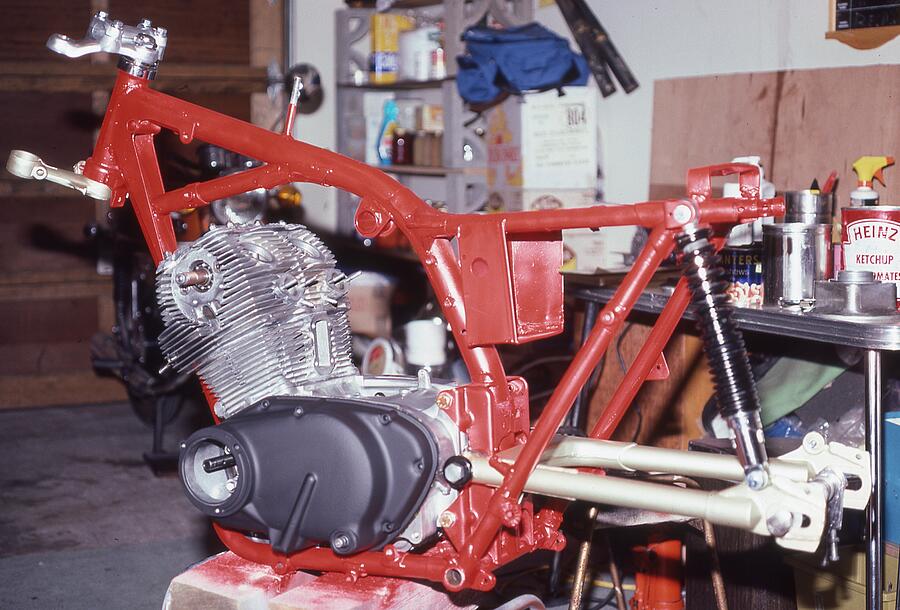 Honda 250 Dirt Track Racer During Restoration Photograph by Lawrence Christopher
