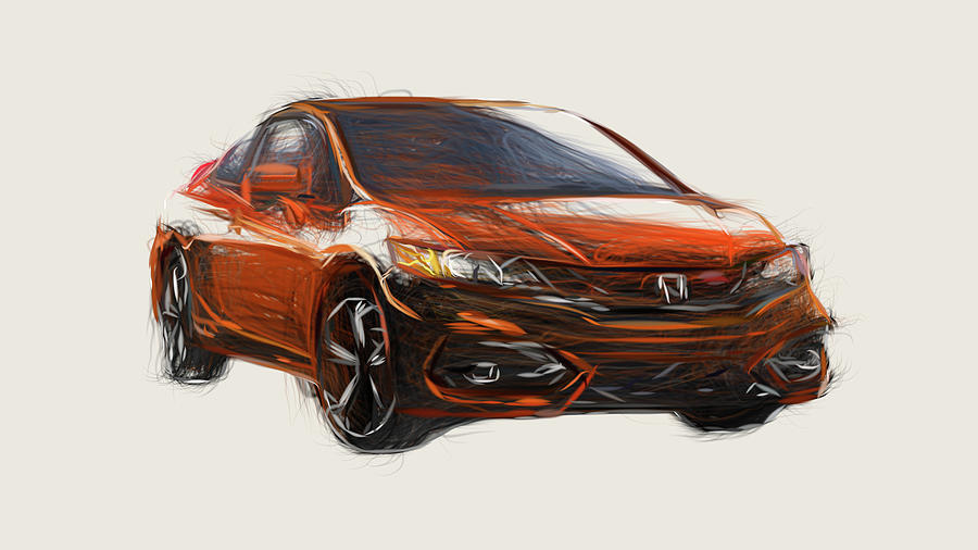 Honda civic technical drawings #2 | Honda civic, Civic car, Honda