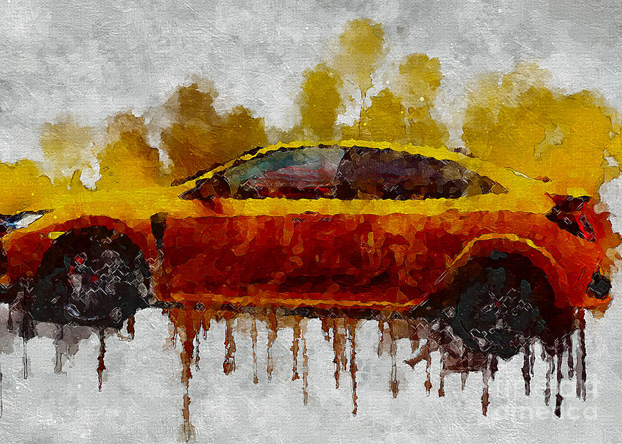 Honda Civic Type R Yellow Sport 1 Digital Art by Marietta Beatty - Fine ...