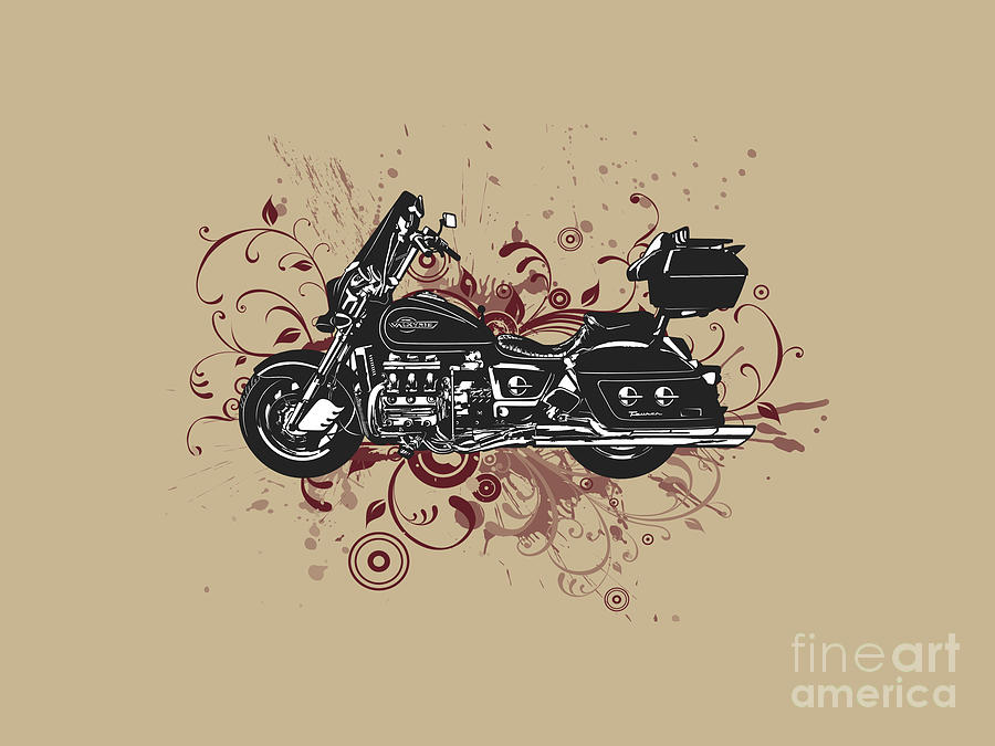 Honda Valkyrie Motorcycle Digital Art by Leah McDaniel