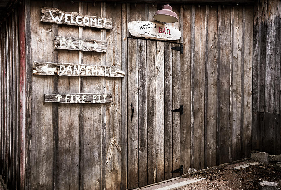 Hondos Bar at Luckenbach Texas Photograph by Andy Crawford
