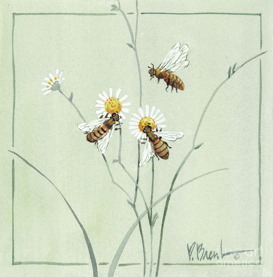 Insects Painting - Honey Bees by Paul Brent