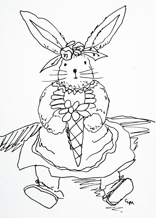 Honey Bunny Drawing by Cheryl McClure