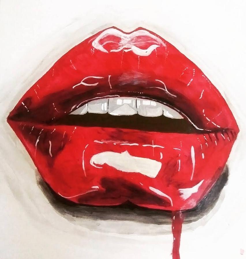 Honey lips Painting by Amrutha Kuncha - Fine Art America