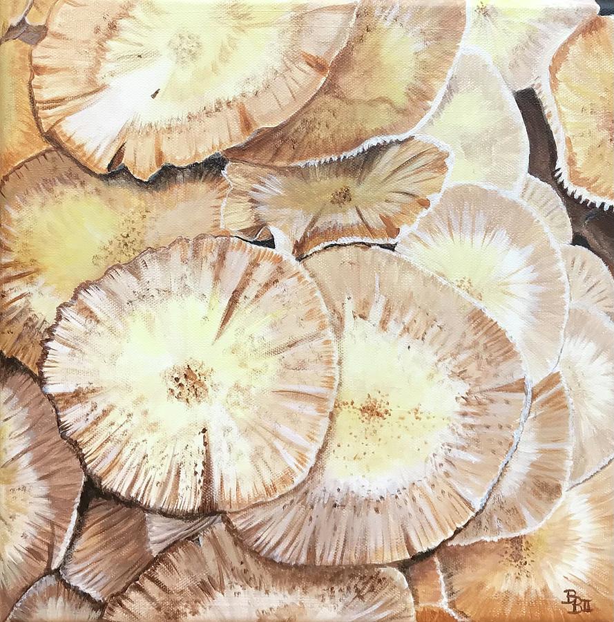 Honey Mushrooms Painting by Boots Quimby
