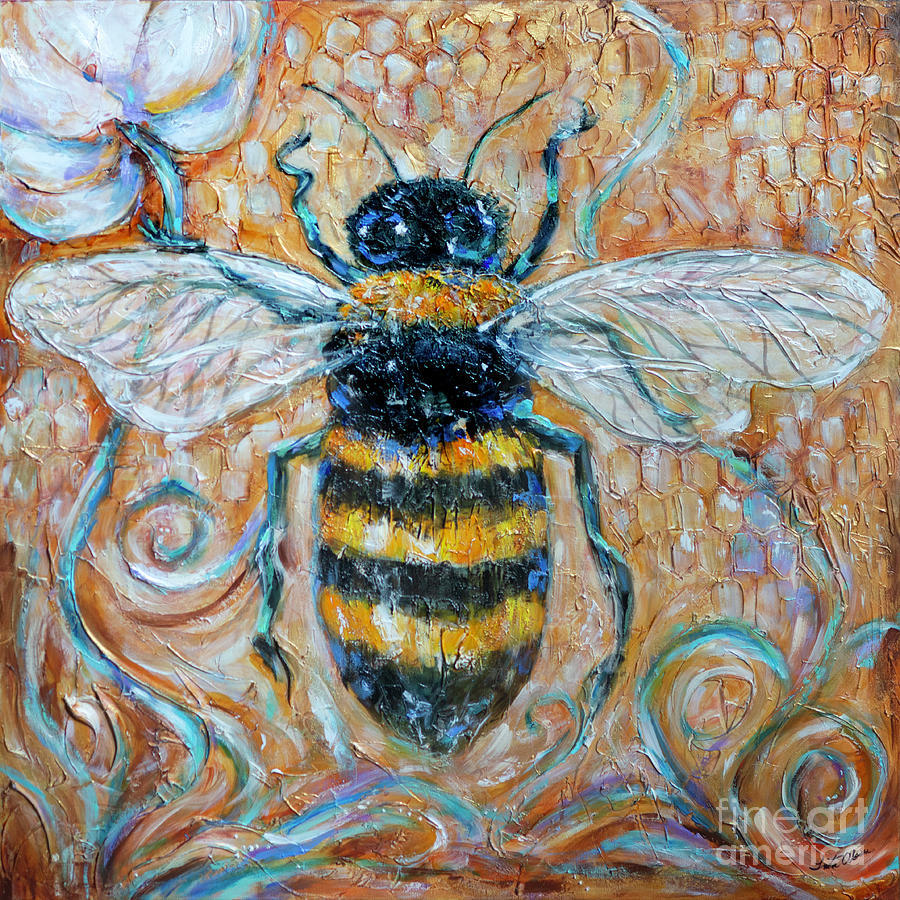 Honeybee Life Painting by Linda Olsen