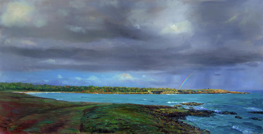 Saint Lucia Painting - Honeymoon Beach by Jonathan Gladding Saint Lucia Painting - Honeymoon Beach by Jonathan Gladding