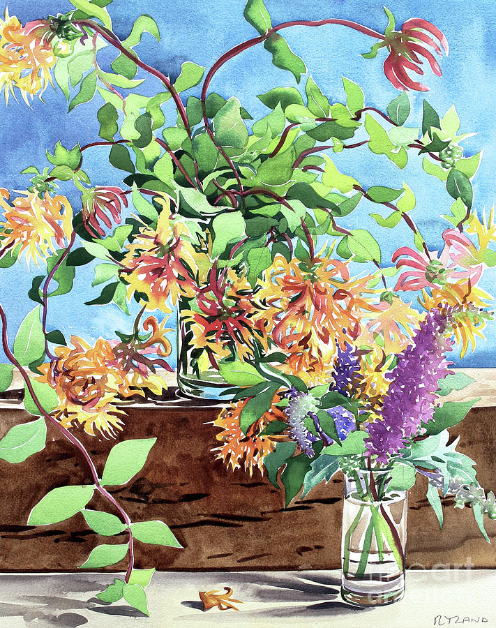 Honeysuckle Painting by Christopher Ryland