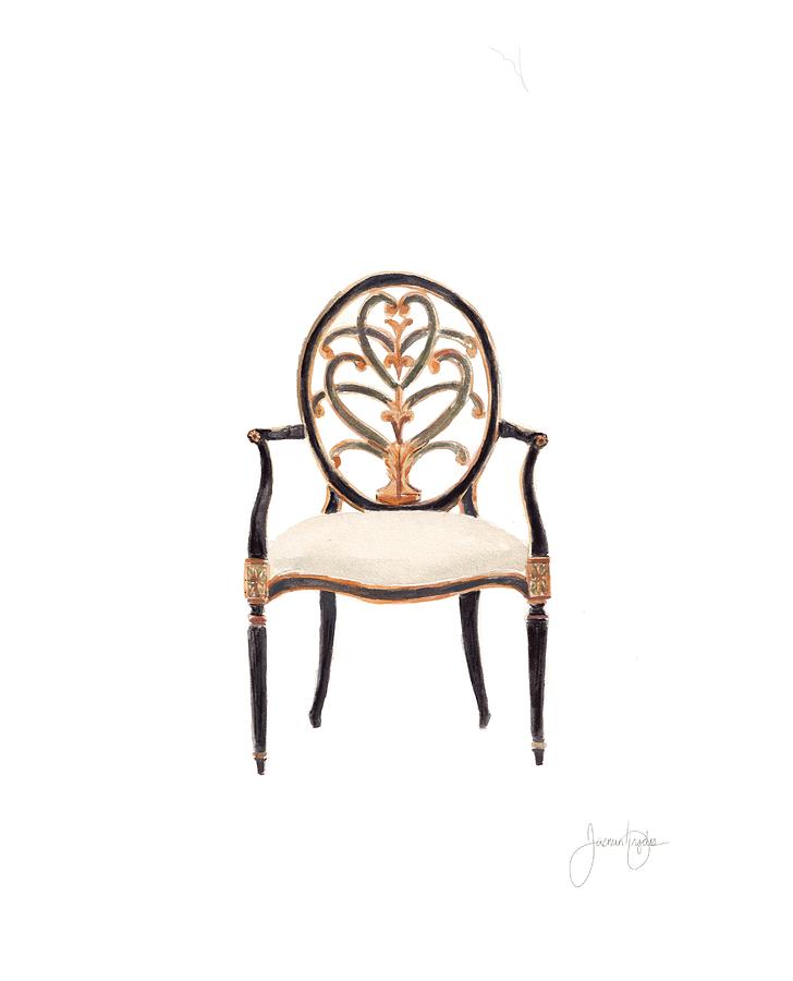 Accent Chair Painting - Honeysuckle I by Jazmin Angeles