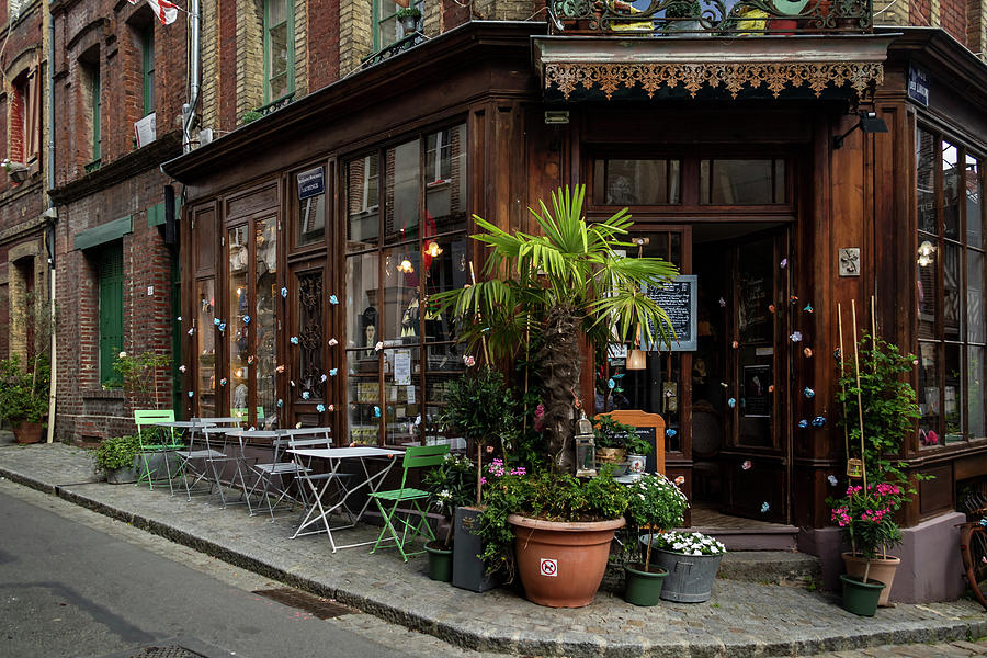 Honfleur Cafe Photograph by Holly Ross