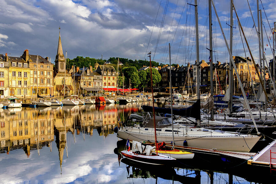 Honfleur Harbor Boats Photograph by Norma Brandsberg