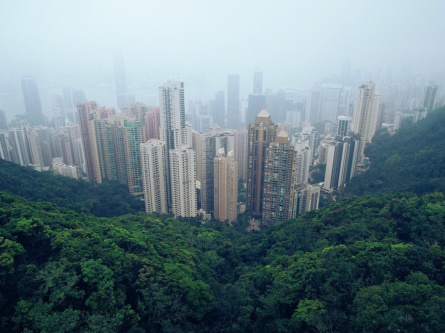 Hong Kong City Skyline from Victoria Peak Photograph by Pak Hong