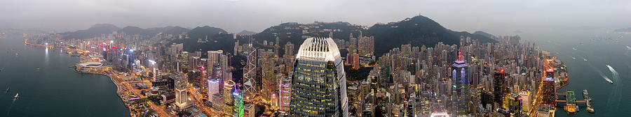 Hong Kong Island Aerial panorama Photograph by Sonny Ryse