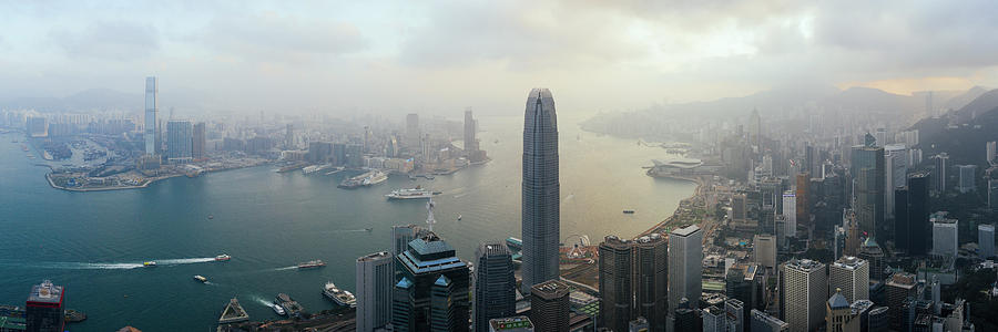 Hong Kong misty skyline Photograph by Sonny Ryse