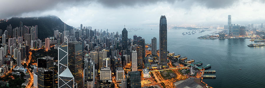 Hong Kong moody panorama Photograph by Sonny Ryse