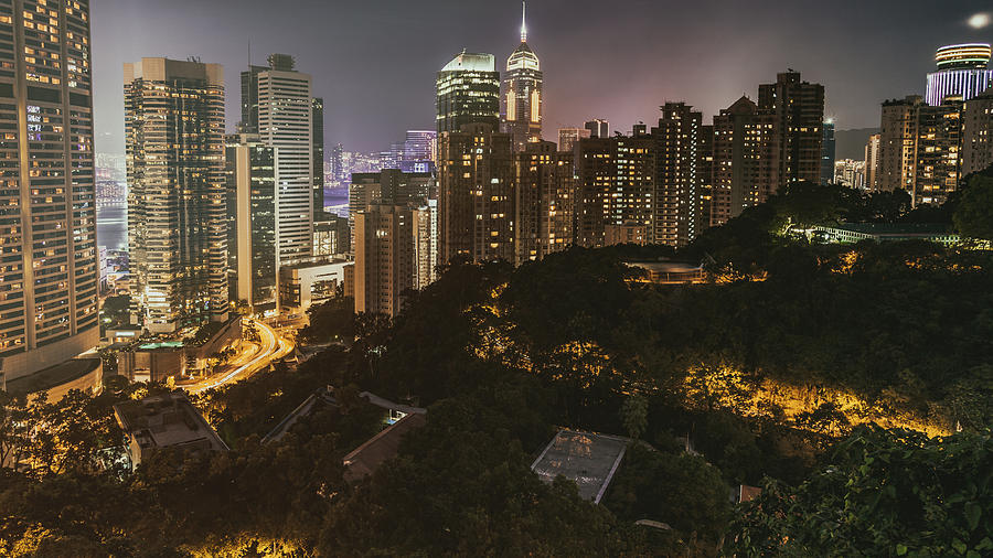 Hong Kong Night View Photograph by Jakob Montrasio