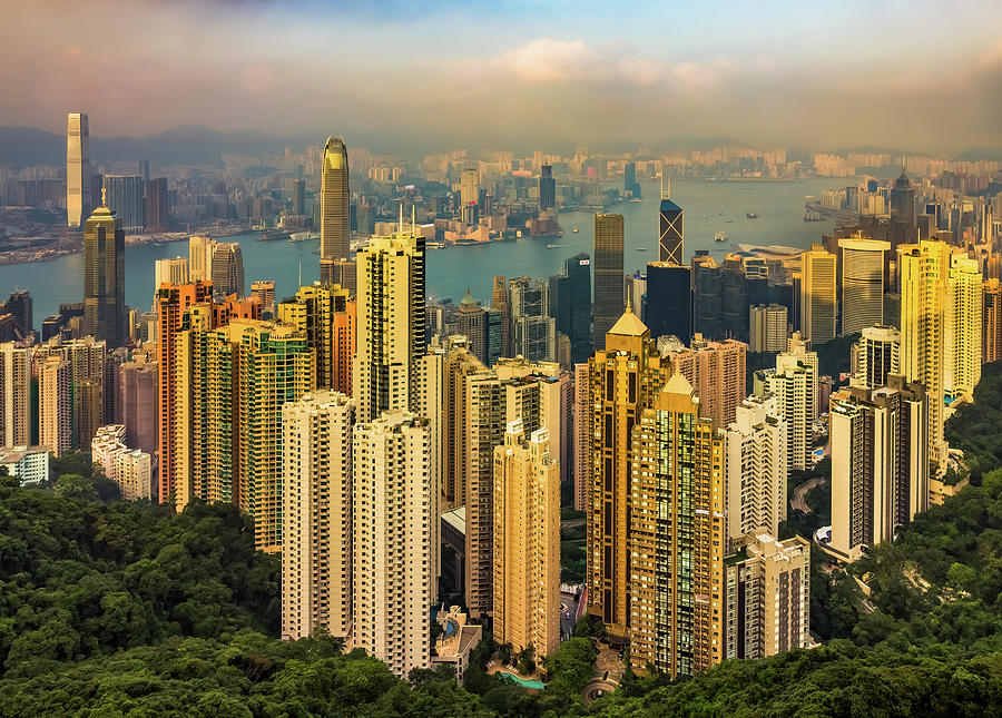 Hong Kong Skyline From Victoria Peak Photograph by Elvira Peretsman