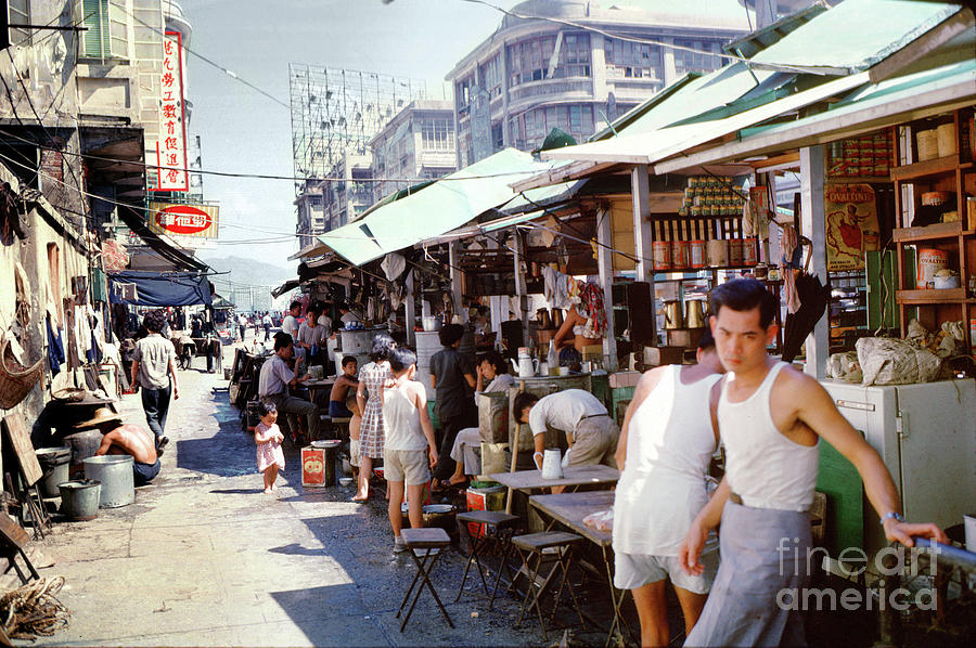 Hong Kong Street Scene 1962 Photograph by Wernher Krutein