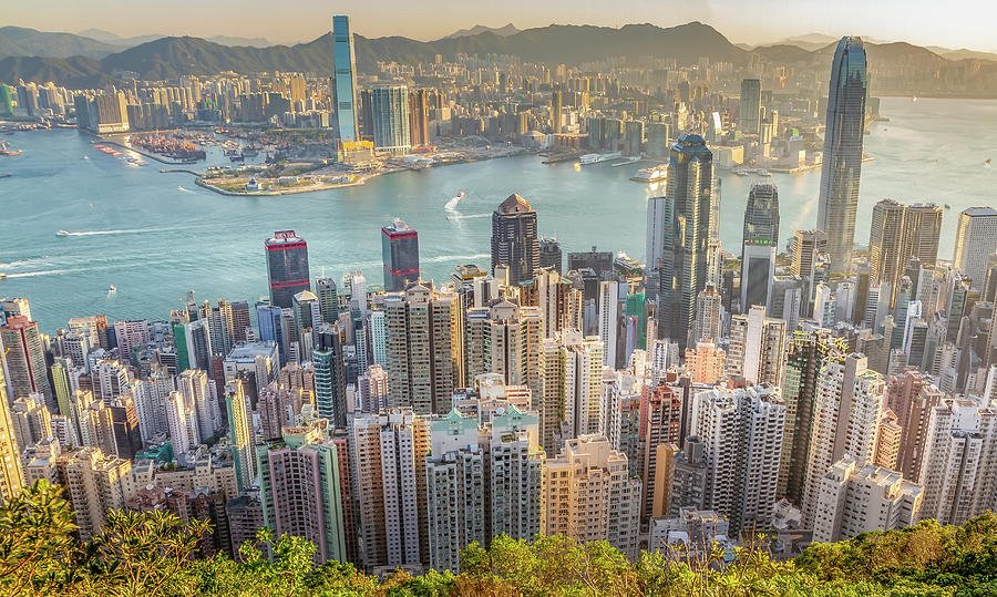 Hong Kong Sunrise, Victoria Peak Photograph by Patrick Civello - Fine